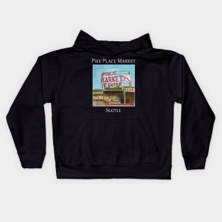 Pike Place Market Seattle Kids Hoodie